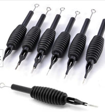 Load image into Gallery viewer, 10 pcs Disposable Sterile Tattoo Needles with Tube 3/4" Grip Tip RL/RS/M1/RM
