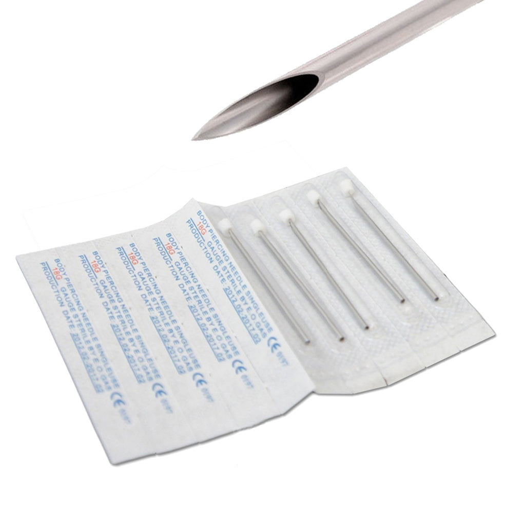 10,30,50 pcs Sterile Body Piercing Needles 10,12,13,14,15,16,18,20G