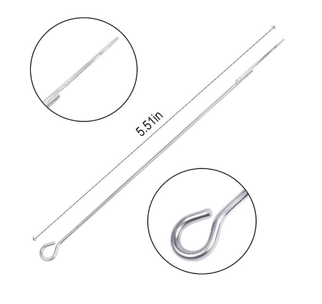 50 pcs Disposable Sterile Tattoo Needles Round Liner Shader Magnum Flat