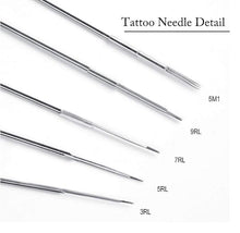 Load image into Gallery viewer, 50 pcs Disposable Sterile Tattoo Needles Round Liner Shader Magnum Flat
