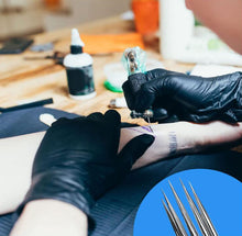 Load image into Gallery viewer, 50 pcs Disposable Sterile Tattoo Needles Round Liner Shader Magnum Flat
